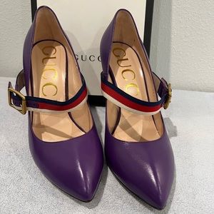 Purple Gucci pumps
